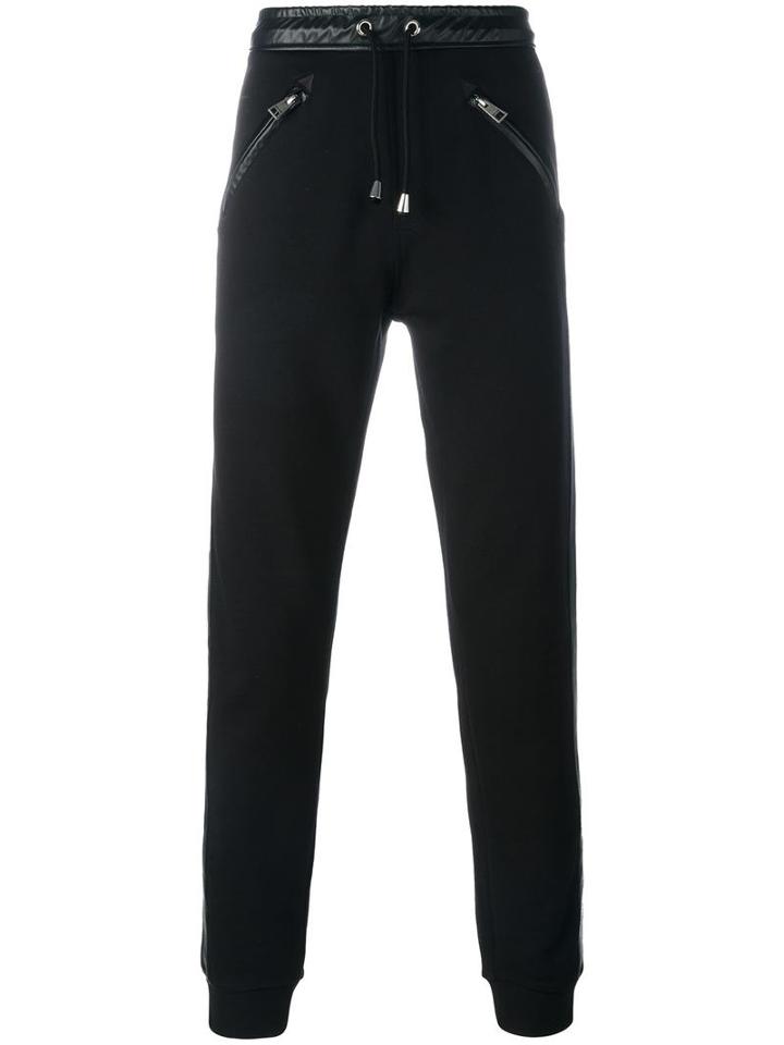 Just Cavalli Lateral Stripe Sweatpants, Men's, Size: Medium, Black, Cotton/polyester/polyurethane