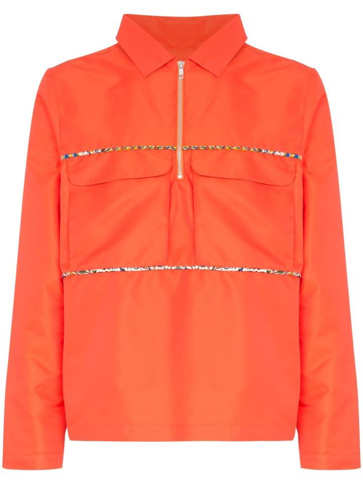 Paria Farzaneh Zip Detail Piping Jacket Shirt - Orange