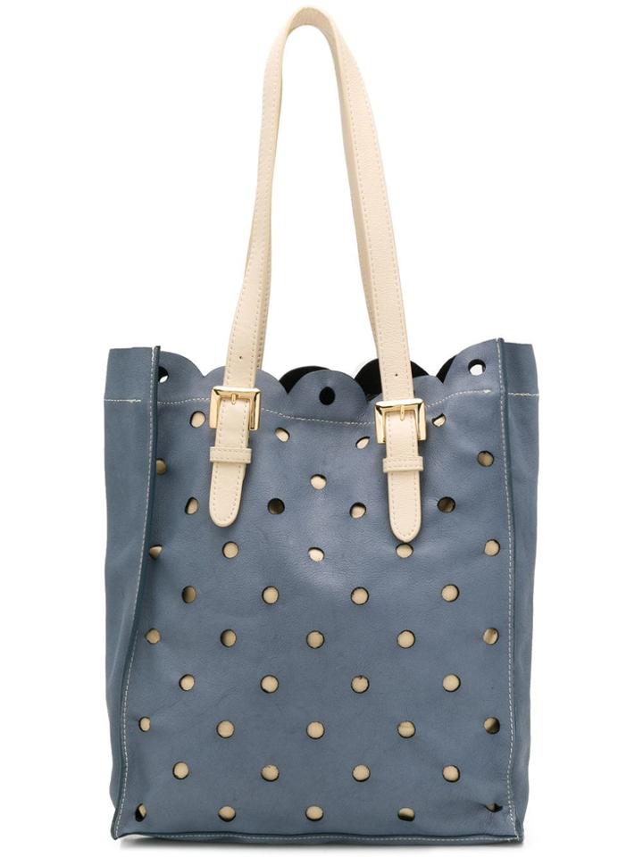 Moschino Cheap & Chic Perforated Shoulder Bag - Blue