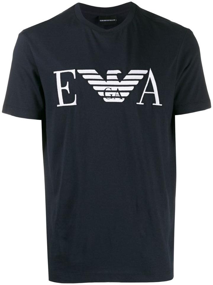 Emporio Armani Printed Eagle Logo T-shirt - Blue