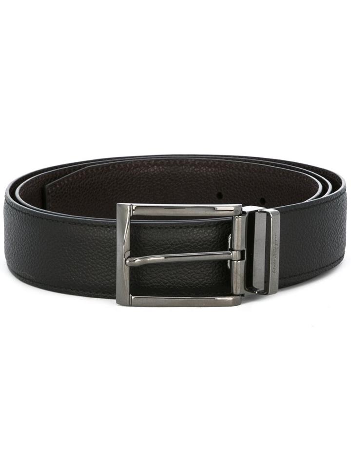 Salvatore Ferragamo Buckled Belt, Men's, Size: 110, Black, Leather