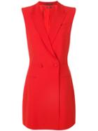 Alexander Mcqueen Blazer-style Sleeveless Dress - Red