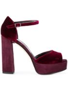 Marc Ellis Block Heel Sandals - Pink & Purple