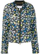 Escada Sport Floral-print Quilted Jacket - Blue