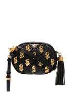 Moschino Embellished Leather Cross-body Bag - Black