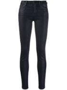 7 For All Mankind Coated Skinny Jeans - Blue