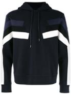 Neil Barrett - Stripe Front Hoodie - Men - Cotton/polyurethane/spandex/elastane/viscose - M, Black, Cotton/polyurethane/spandex/elastane/viscose