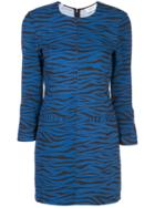 A.l.c. Stretch Fit Tiger-print Dress - Blue