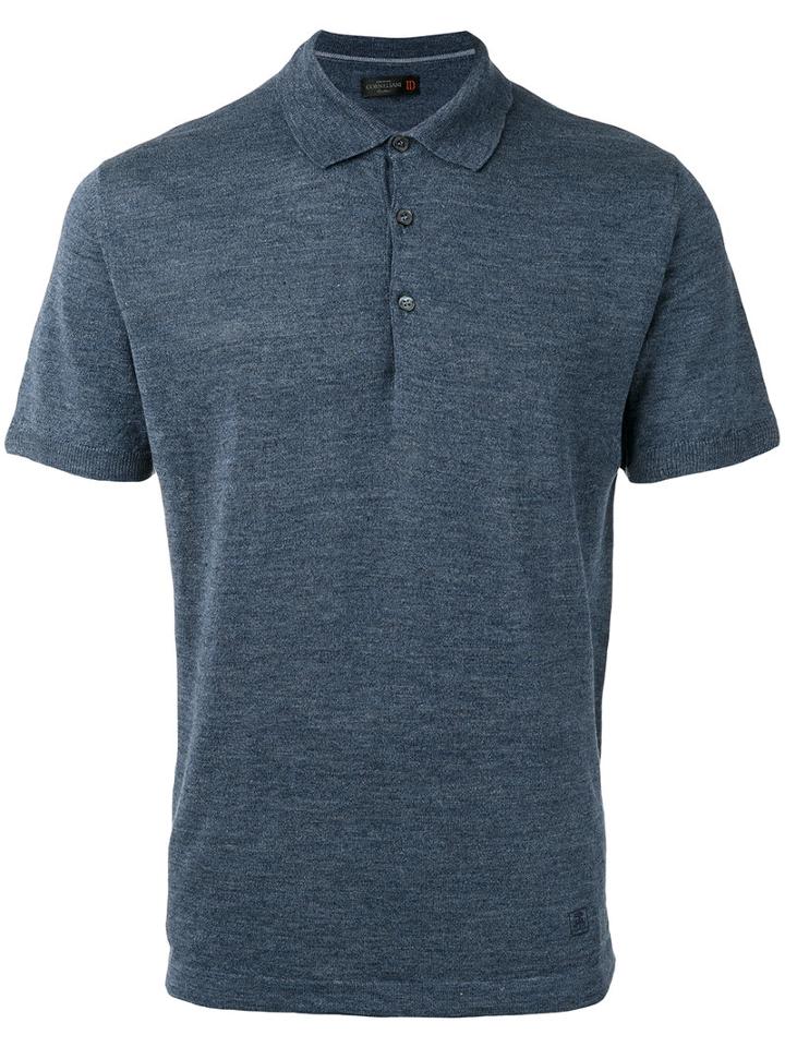 Corneliani - Classic Polo Top - Men - Silk/linen/flax - 48, Blue, Silk/linen/flax