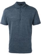 Corneliani - Classic Polo Top - Men - Silk/linen/flax - 48, Blue, Silk/linen/flax