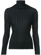 Pleats Please By Issey Miyake Slim Turtleneck Top - Black