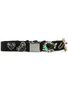 No21 - Crystal Embellished Belt - Women - Cotton/viscose - S, Black, Cotton/viscose
