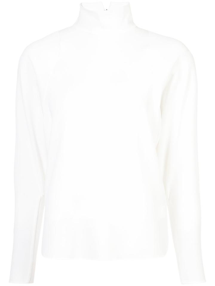 Tibi High Neck Top - White