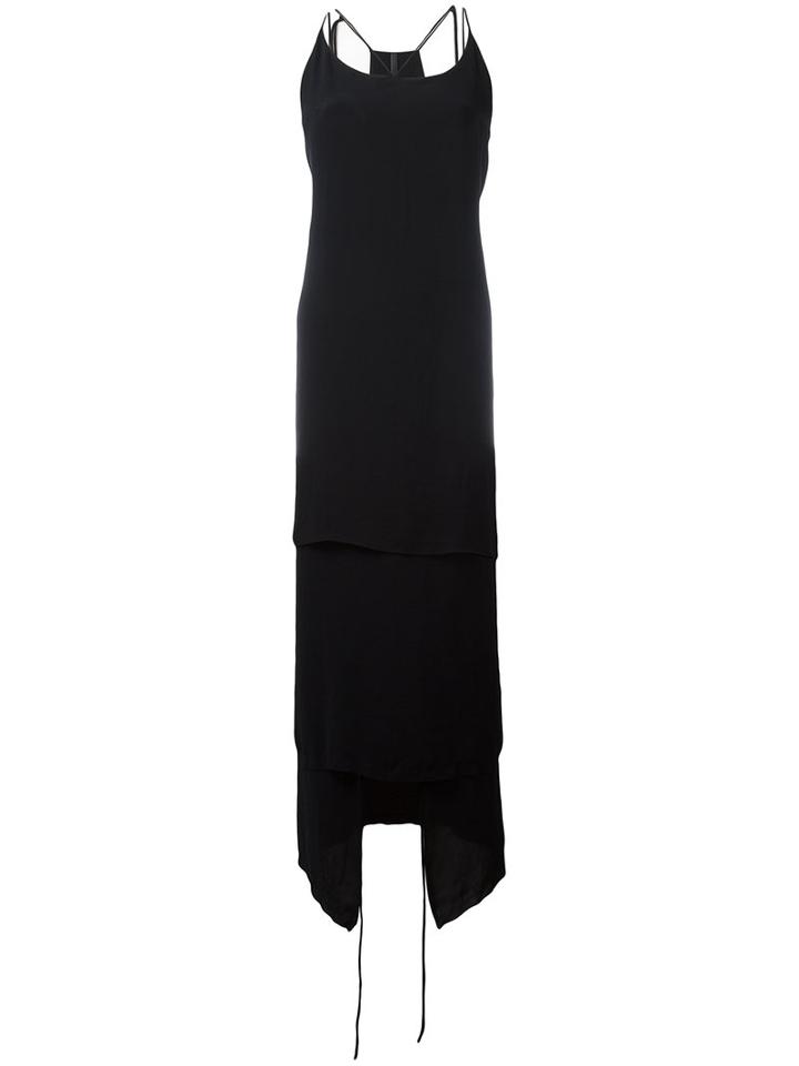 Barbara I Gongini Flared Long Dress, Women's, Size: Medium, Black, Polyethylene