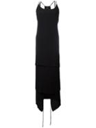 Barbara I Gongini Flared Long Dress, Women's, Size: Medium, Black, Polyethylene