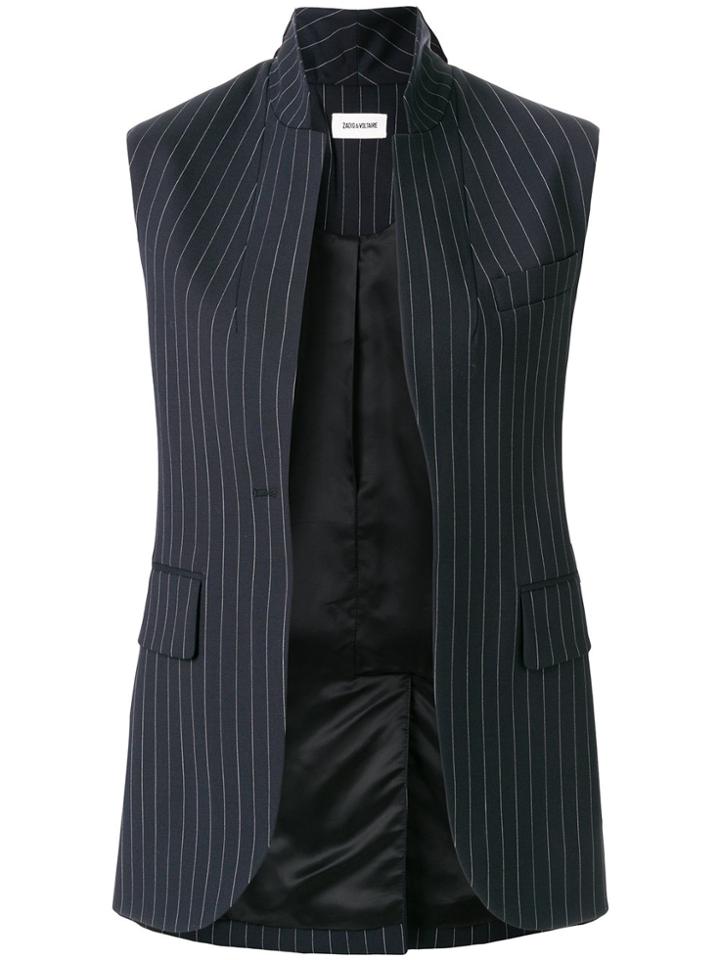 Zadig & Voltaire Vex Striped Waistcoat - Blue