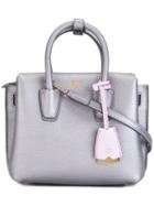 Mcm - High Shine Tote Bag - Women - Leather - One Size, Grey, Leather