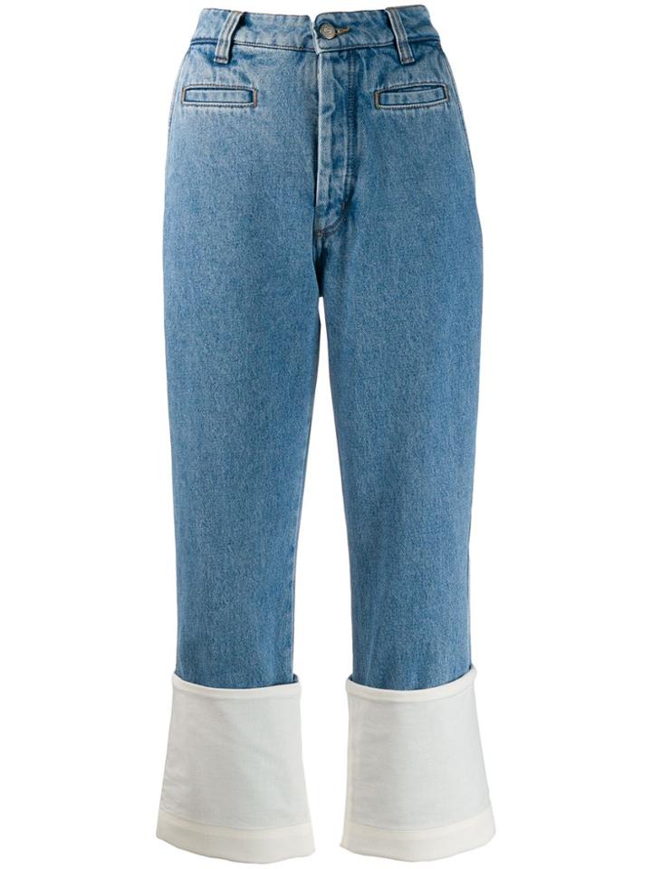 Loewe Fabric Mix Jeans - Blue