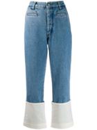 Loewe Fabric Mix Jeans - Blue