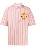 Msgm Thunder Club Button Down Shirt - Pink