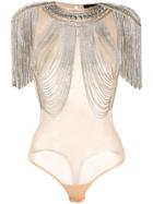 Elisabetta Franchi Embellished Bodysuit - Neutrals