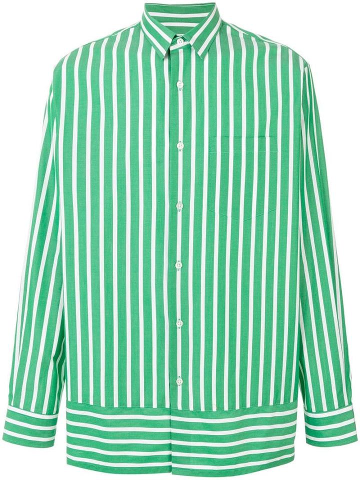 Ami Alexandre Mattiussi Summer Fit Striped Shirt - Green