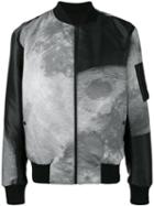Christopher Raeburn Moon Print Reversible Bomber Jacket, Men's, Size: Medium, Black, Polyester/recycled Polyester