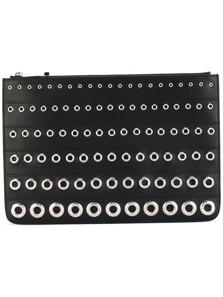 Givenchy Eyelet Embossed Clutch - Black