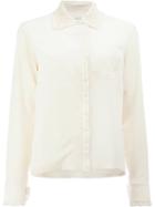 Dries Van Noten Frayed Egde Blouse, Women's, Size: 44, Nude/neutrals, Silk
