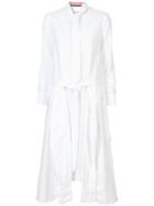 Thom Browne Necktie Shirt Dress Sleeve In Oxford - White