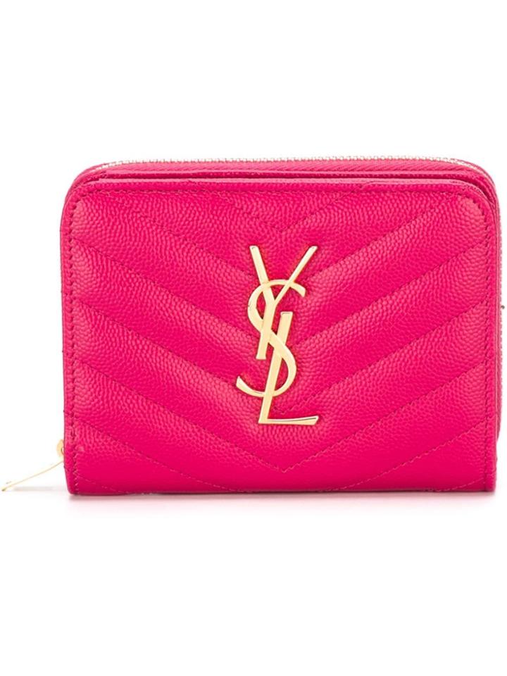 Saint Laurent Small 'monogram' Wallet - Pink