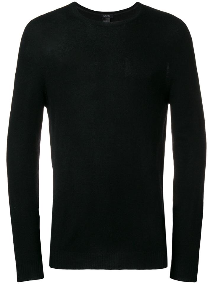 Avant Toi Round Neck Jumper - Black