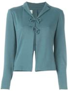 Romeo Gigli Pre-owned Tied Jersey Jacket - Blue