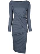 Vivienne Westwood Anglomania Long Sleeve Vian Dress - Blue