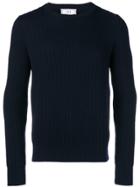 Ami Alexandre Mattiussi Ribbed Crew Neck Sweater - Blue