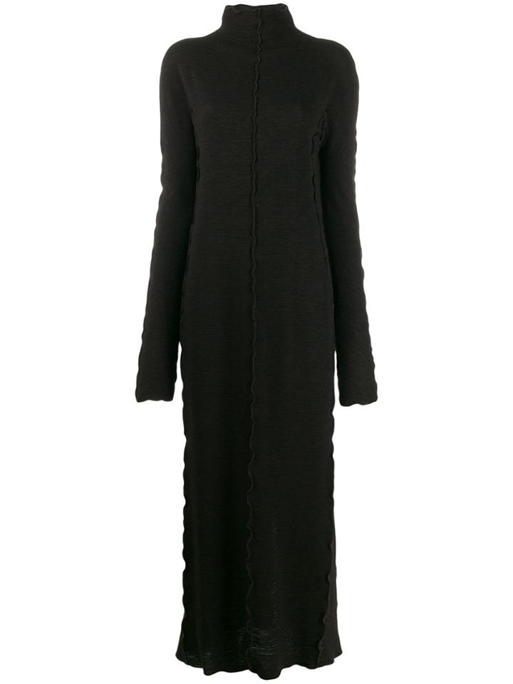 Jil Sander Long Knitted Dress - Black