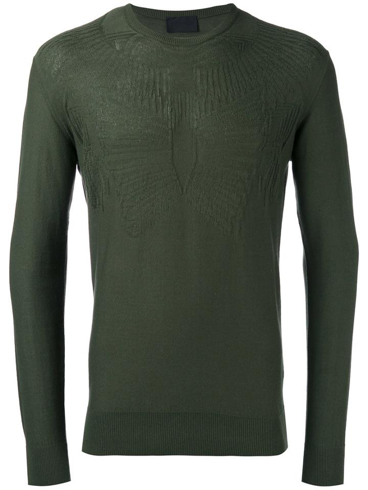 Les Hommes Crew Neck Jumper, Men's, Size: Medium, Green, Cotton