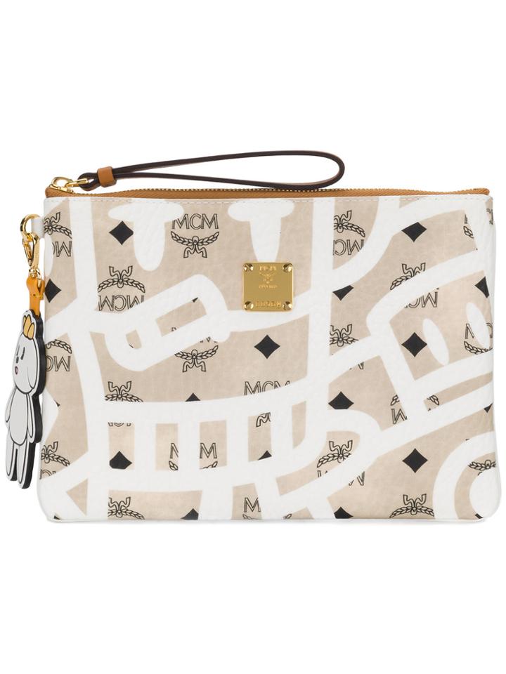 Mcm Eddie Kang Charm Pouch Bag - Nude & Neutrals