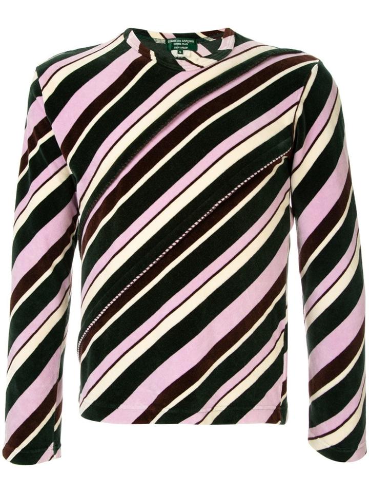 Comme Des Garçons Vintage Diagonal Striped T-shirt - Multicolour