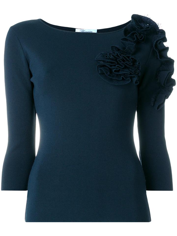 Blumarine Floral Appliqué Jumper - Blue