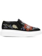 Alexander Mcqueen Floral Embroidered Sneakers