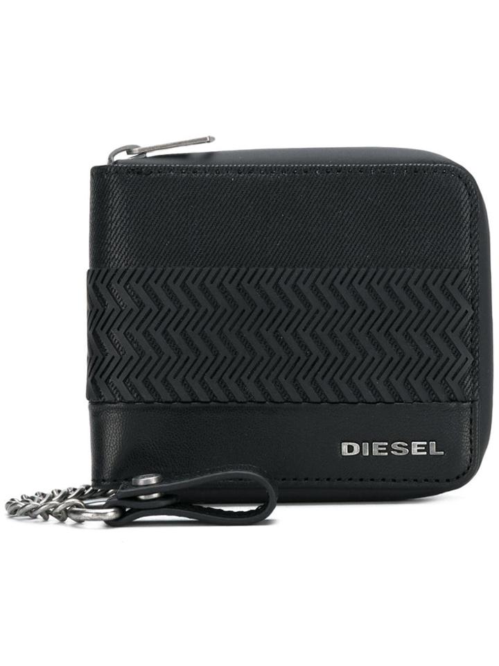 Diesel Chain-zippy Wallet - Black