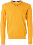 Sun 68 V Neck Sweatshirt - Yellow & Orange
