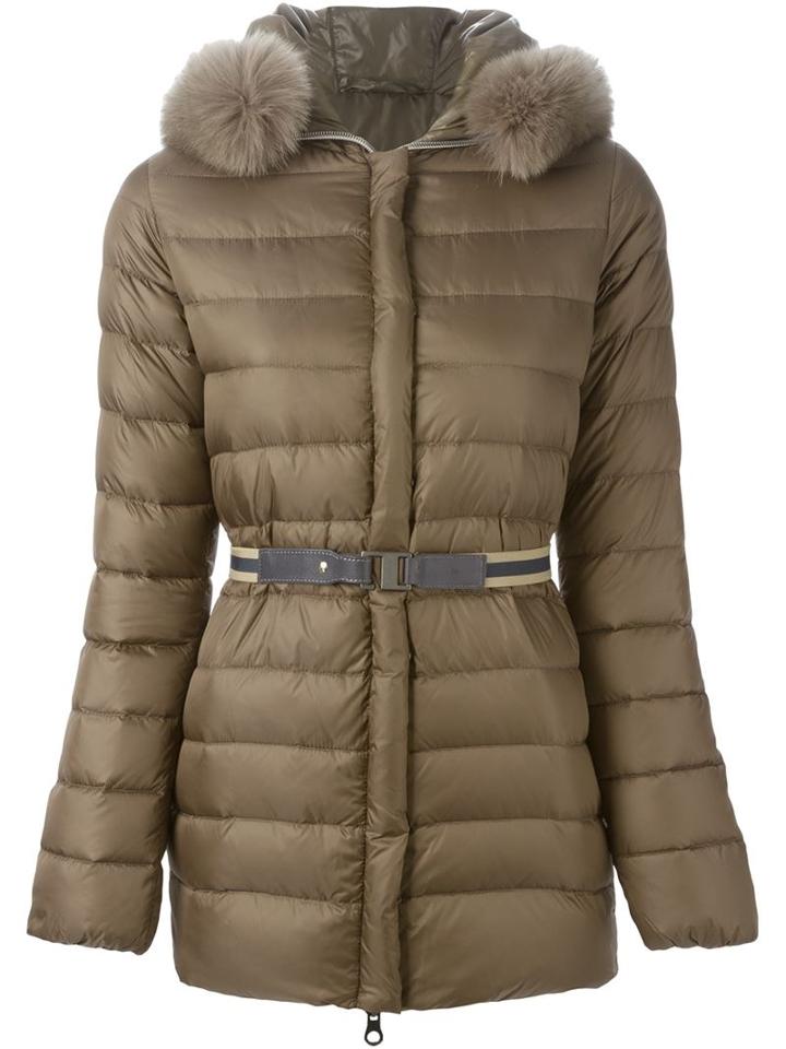 Duvetica Fox Fur Trim Padded Jacket