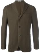 Boglioli Fitted Blazer Jacket, Men's, Size: 48, Brown, Cotton/acetate/cupro/virgin Wool