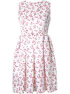 Dresscamp Strawberry Print Dress, Women's, Size: 36, White, Polyester