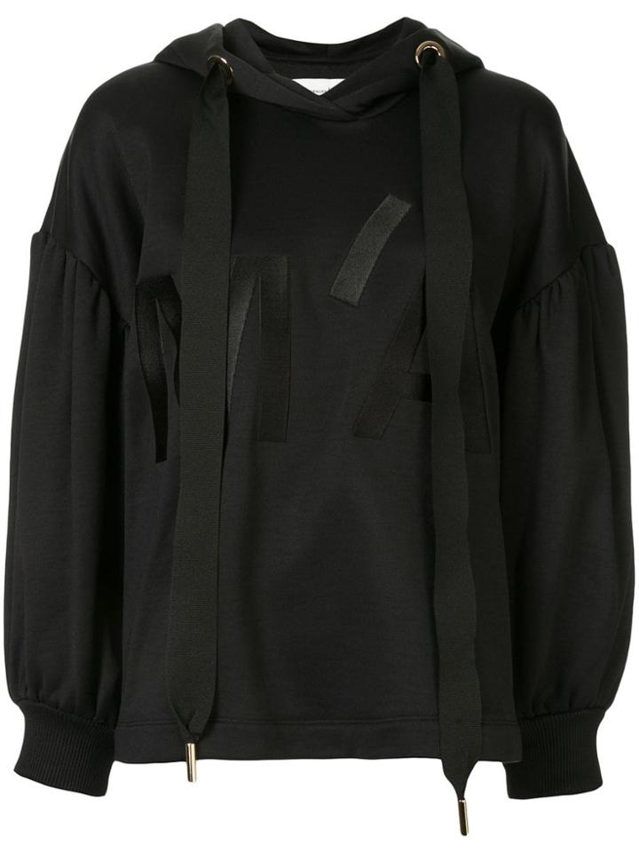 Marques'almeida Logo Embroidered Hoodie - Black