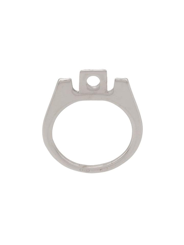 Raf Simons Engraved Ring - Silver