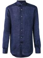 Ermenegildo Zegna - Long Sleeve Shirt - Men - Linen/flax - S, Blue, Linen/flax