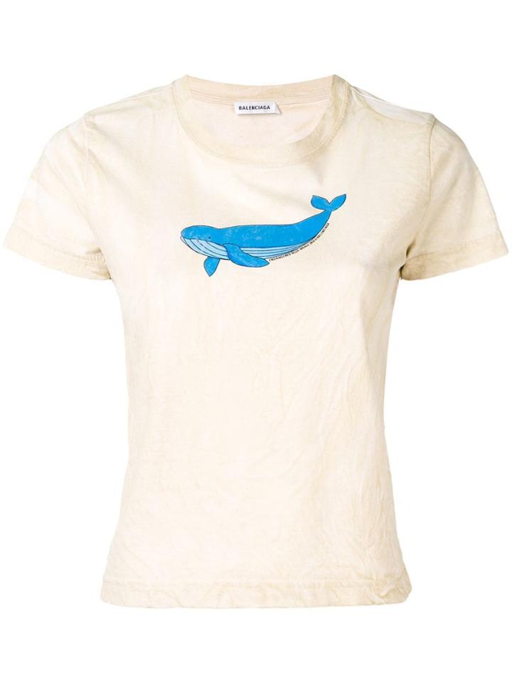 Balenciaga Whale T-shirt - Neutrals